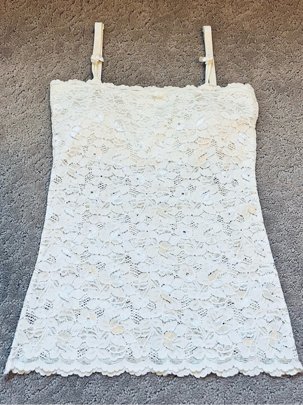 Women’s Lace Camisole Dress in Cream
